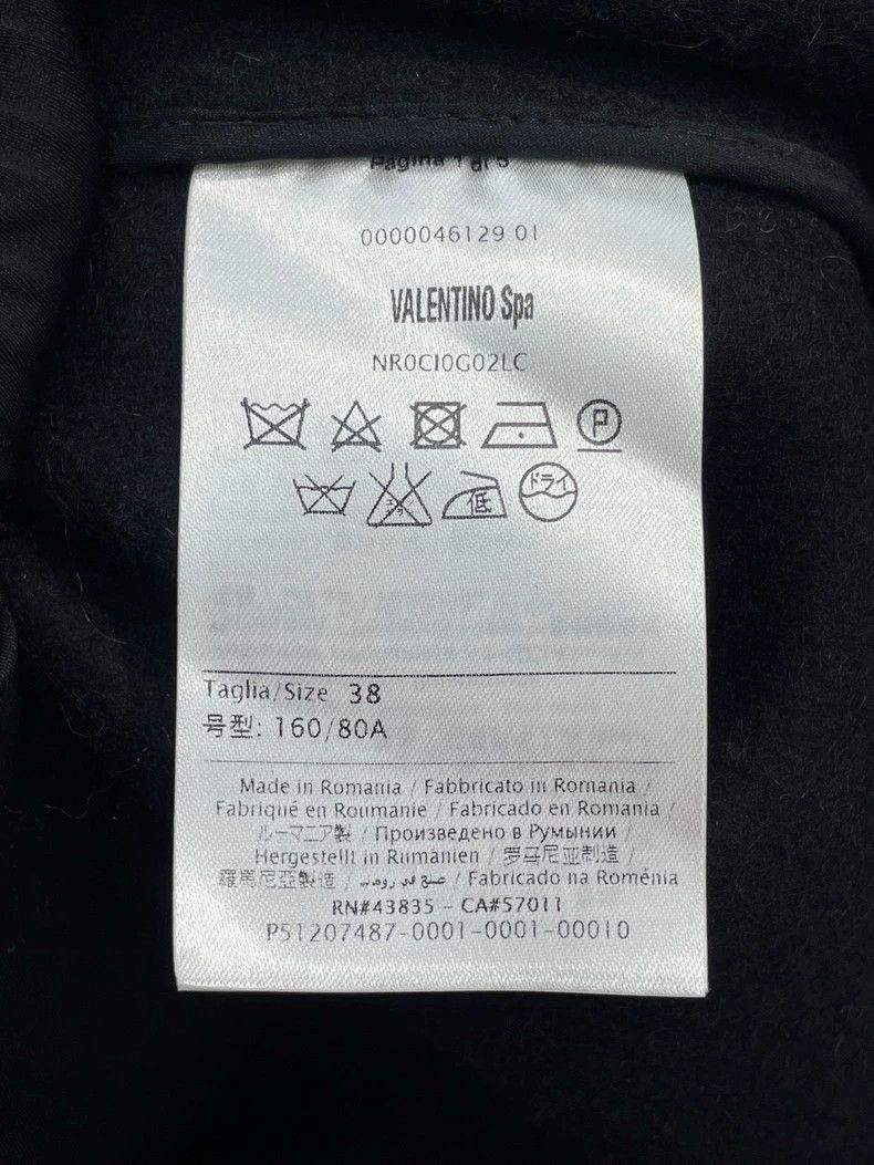 Valentino Black Wool Double-Breasted Cape Coat Size US M / EU 48-50 / 2 - 4 Thumbnail