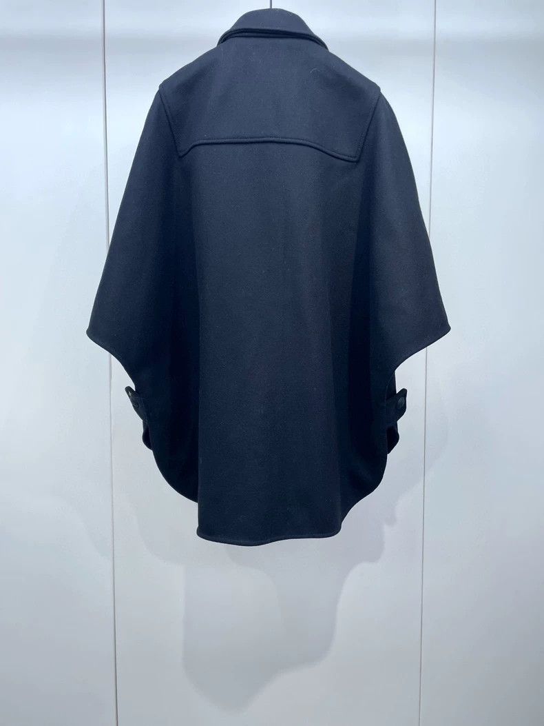 Valentino Black Wool Double-Breasted Cape Coat Size US M / EU 48-50 / 2 - 2 Thumbnail