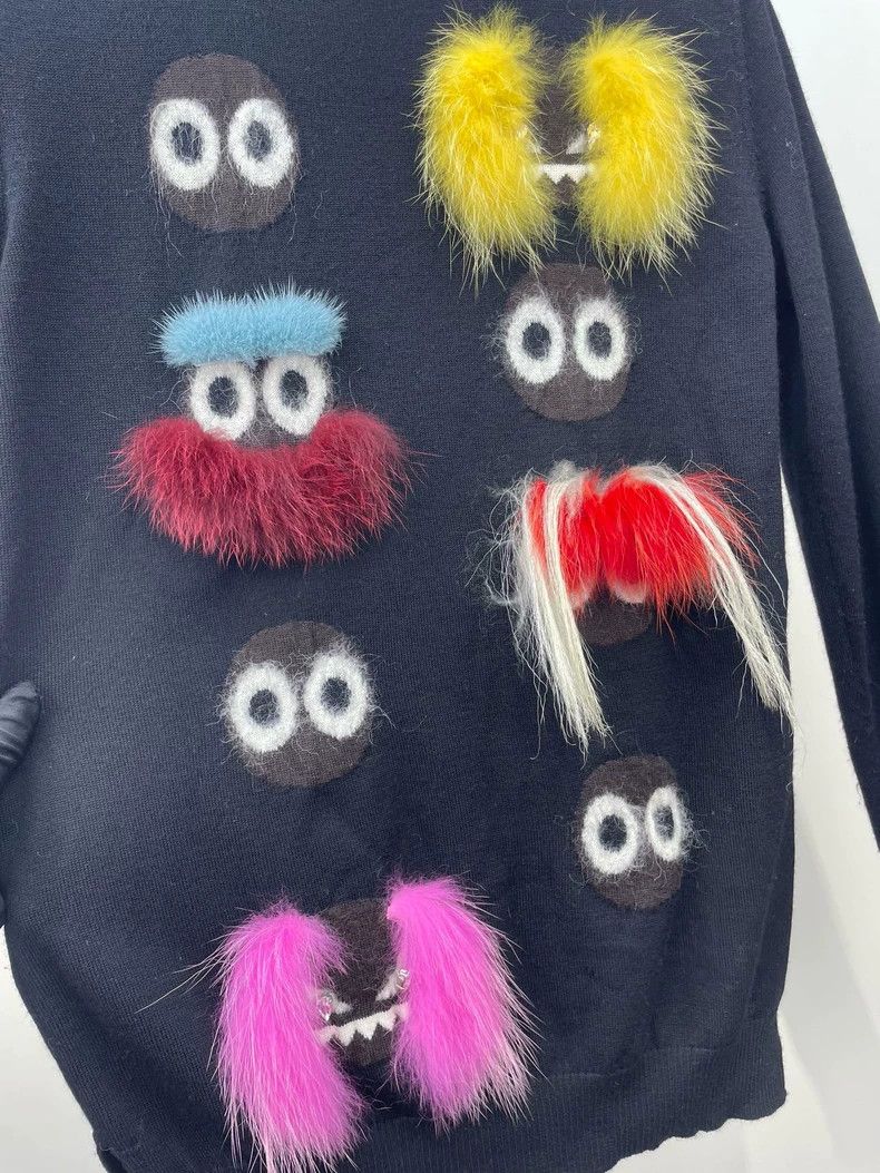 Fendi Fendi Wool Knit Sweater with Fun Design Size US M / EU 48-50 / 2 - 3 Thumbnail