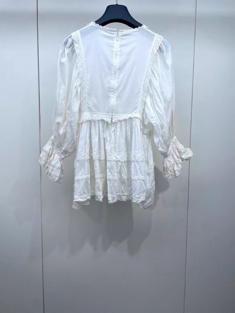 Dolce & Gabbana Dolce&Gabbana Lace Trimmed White Shirt Size US M / EU 48-50 / 2 - 2 Thumbnail