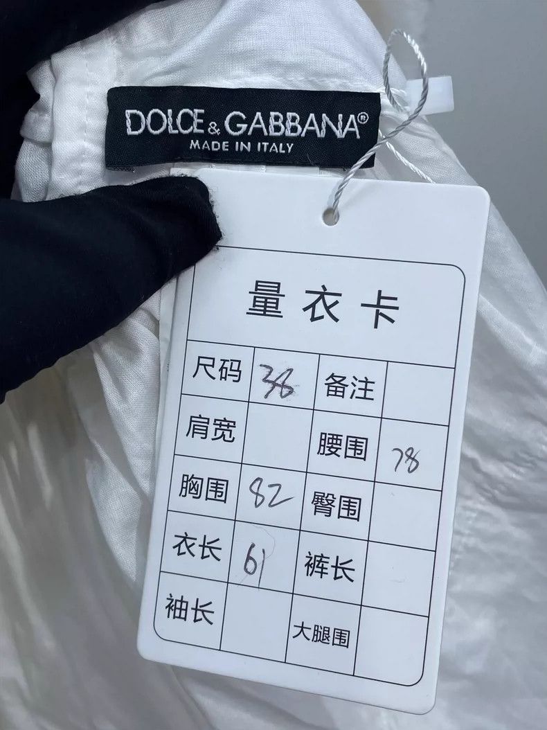 Dolce & Gabbana Dolce&Gabbana Lace Trimmed White Shirt Size US M / EU 48-50 / 2 - 7 Thumbnail