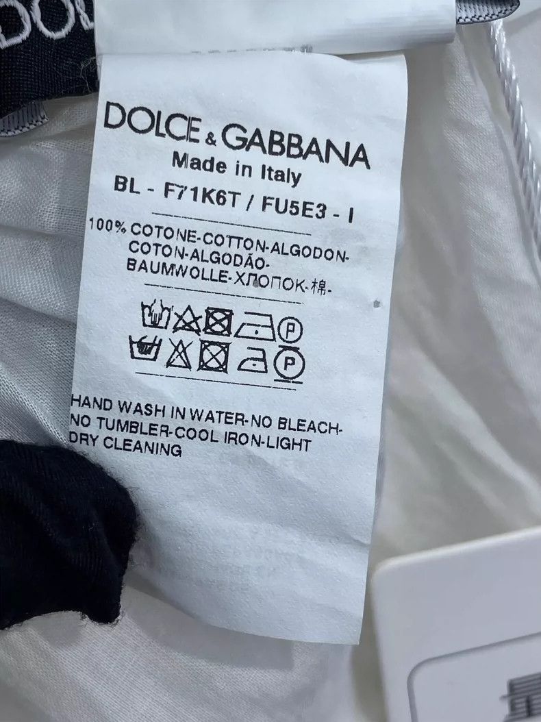 Dolce & Gabbana Dolce&Gabbana Lace Trimmed White Shirt Size US M / EU 48-50 / 2 - 5 Thumbnail
