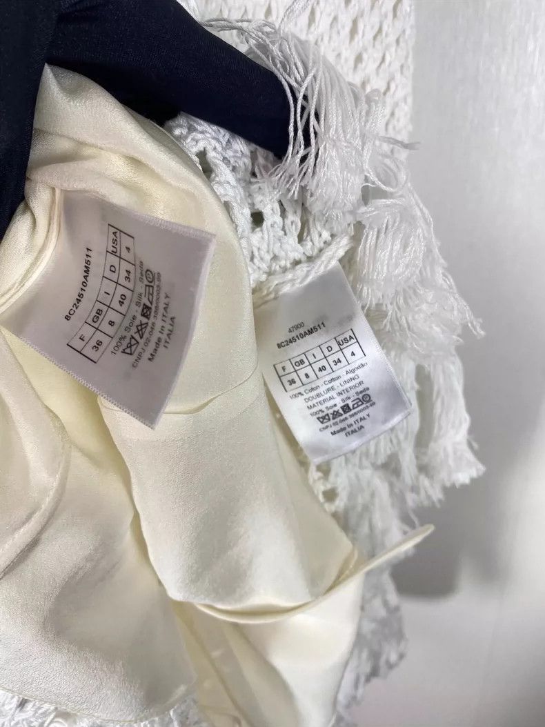 Dior Dior Mesh Fringe Top with Silk Lining Size US S / EU 44-46 / 1 - 6 Thumbnail