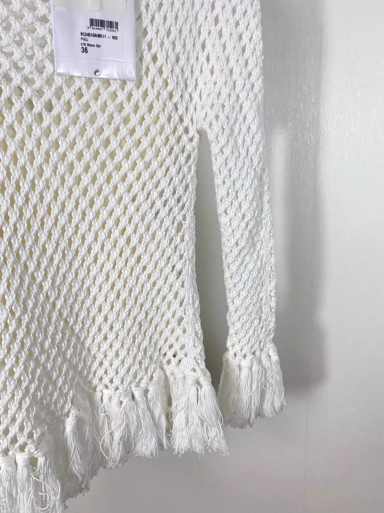 Dior Dior Mesh Fringe Top with Silk Lining Size US S / EU 44-46 / 1 - 4 Thumbnail