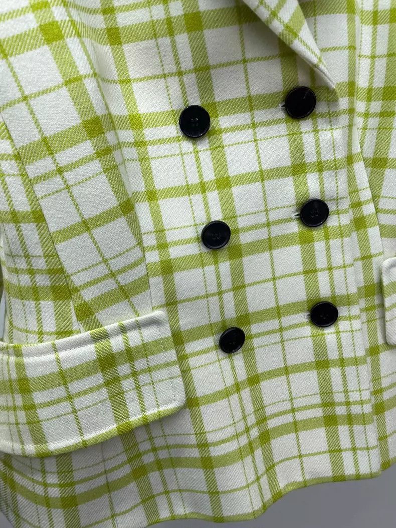 Dior Dior Green Plaid Suit Jacket Size US S / EU 44-46 / 1 - 5 Thumbnail