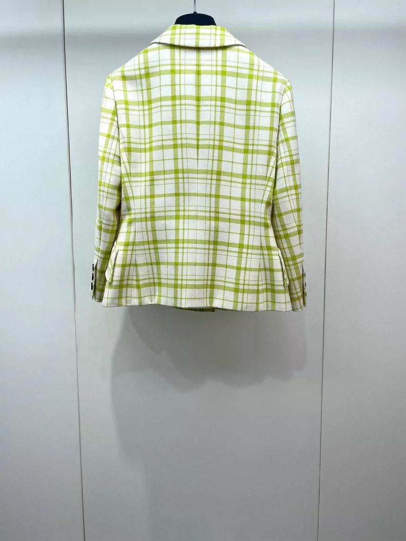 Dior Dior Green Plaid Suit Jacket Size US S / EU 44-46 / 1 - 2 Thumbnail