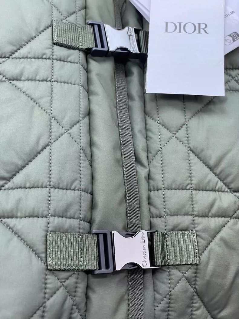 Dior Dior Olive Green Short Sleeve Quilted Jacket Size US S / EU 44-46 / 1 - 6 Thumbnail