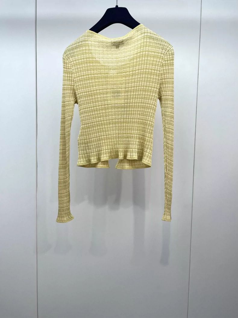 Chanel Chanel Yellow Knit Cardigan with Tag Size US S / EU 44-46 / 1 - 5 Thumbnail