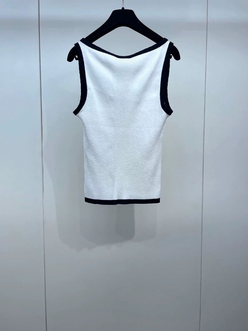 Chanel Chanel Knitted Vest in Black and White Size US M / EU 48-50 / 2 - 2 Thumbnail
