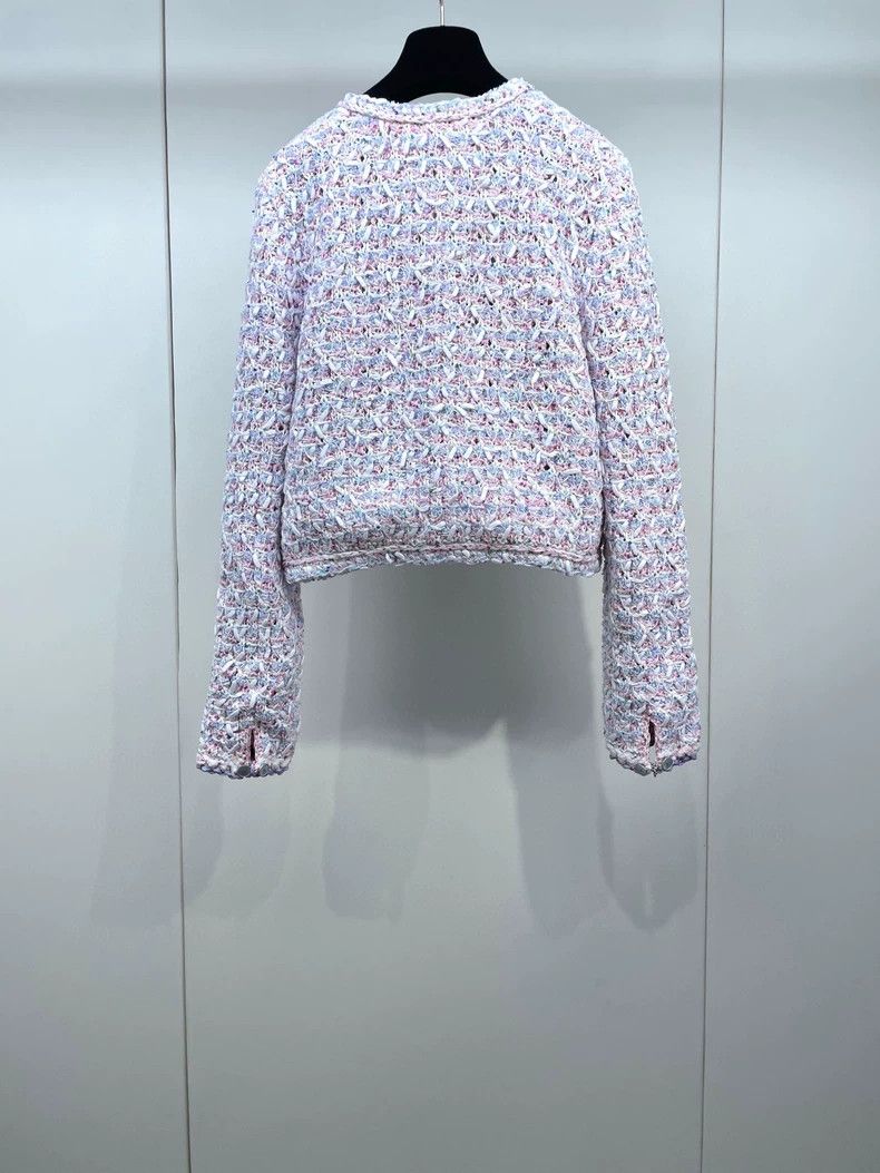Chanel Chanel Cardigan with Pink Sequins and Large Knits Size US S / EU 44-46 / 1 - 2 Thumbnail