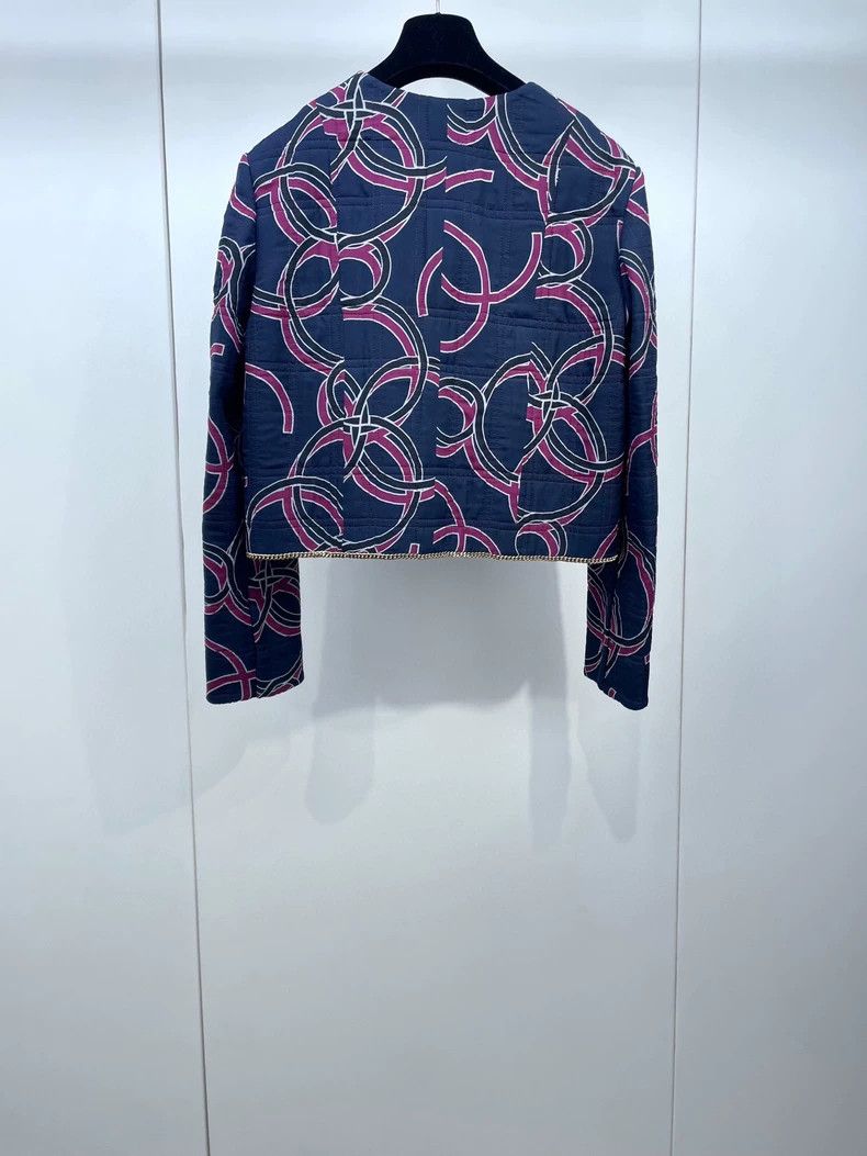 Chanel Chanel Graffiti Logo Cropped Jacket Size US L / EU 52-54 / 3 - 3 Thumbnail