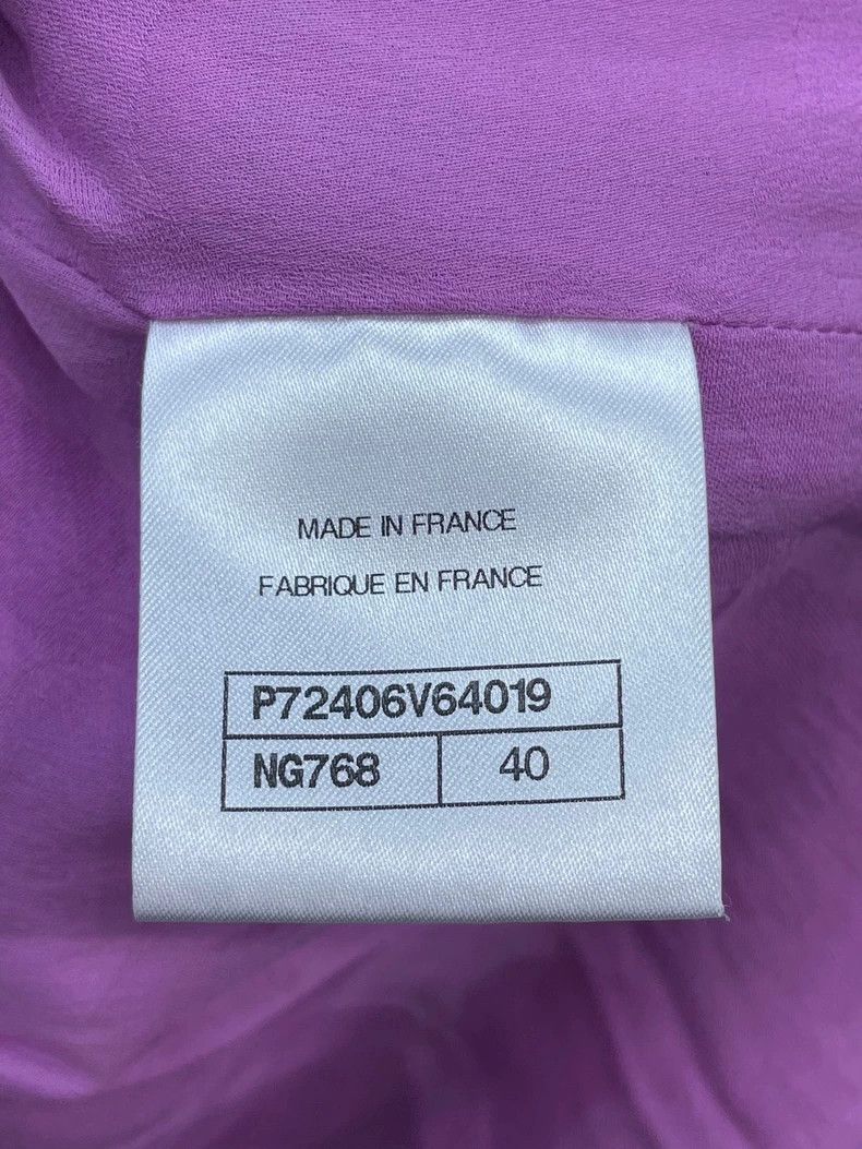 Chanel Elegant Purple Long Vest with Four Pockets Size US L / EU 52-54 / 3 - 7 Thumbnail