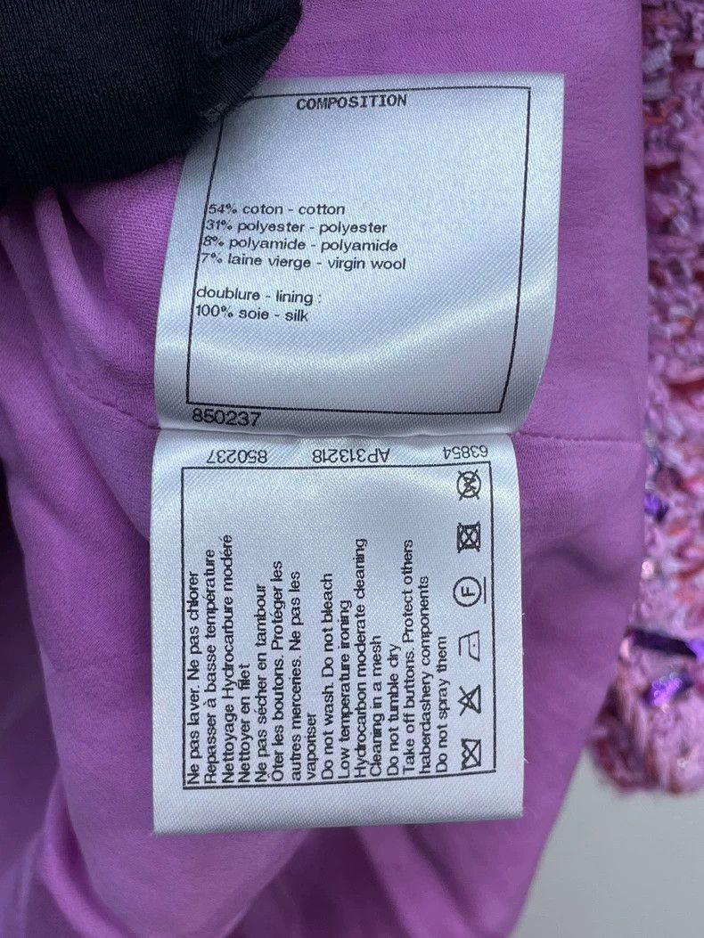 Chanel Elegant Purple Long Vest with Four Pockets Size US L / EU 52-54 / 3 - 5 Thumbnail