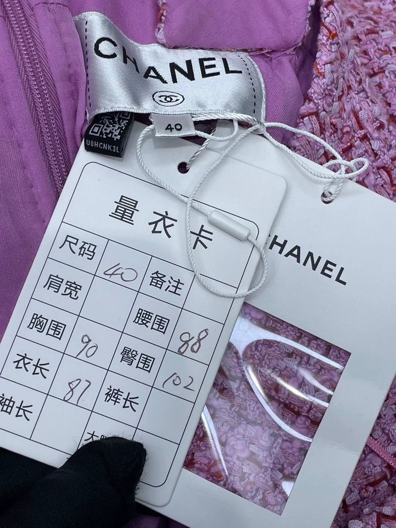 Chanel Chanel Pink Tweed Sleeveless Dress with Tags Size US 40 / EU 56 - 4 Thumbnail