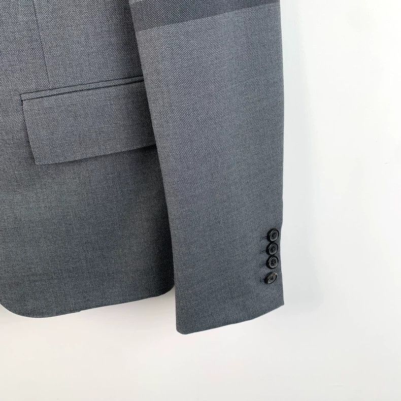 Thom Browne Thom Browne Gray Wool Single-Breasted Blazer Size US S / EU 44-46 / 1 - 4 Thumbnail