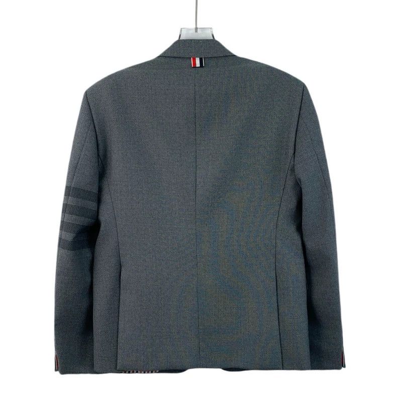Thom Browne Thom Browne Gray Wool Single-Breasted Blazer Size US S / EU 44-46 / 1 - 2 Thumbnail