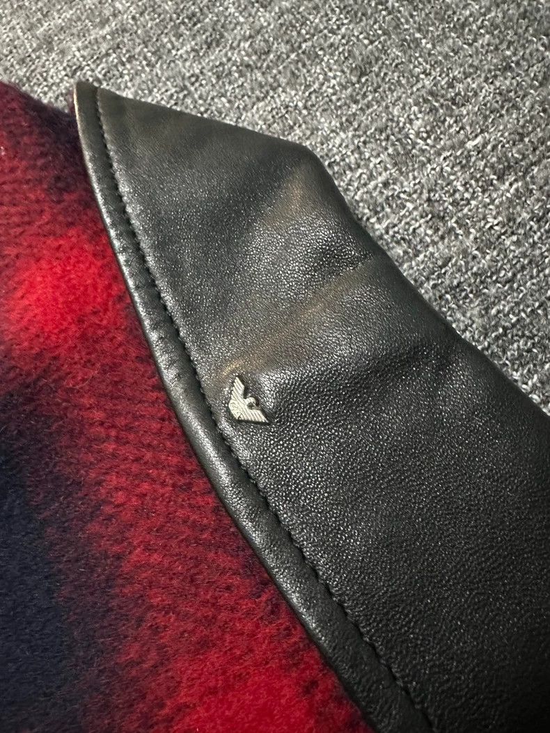 Emporio Armani Armani Jeans Leather and Wool Jacket Size US M / EU 48-50 / 2 - 7 Thumbnail