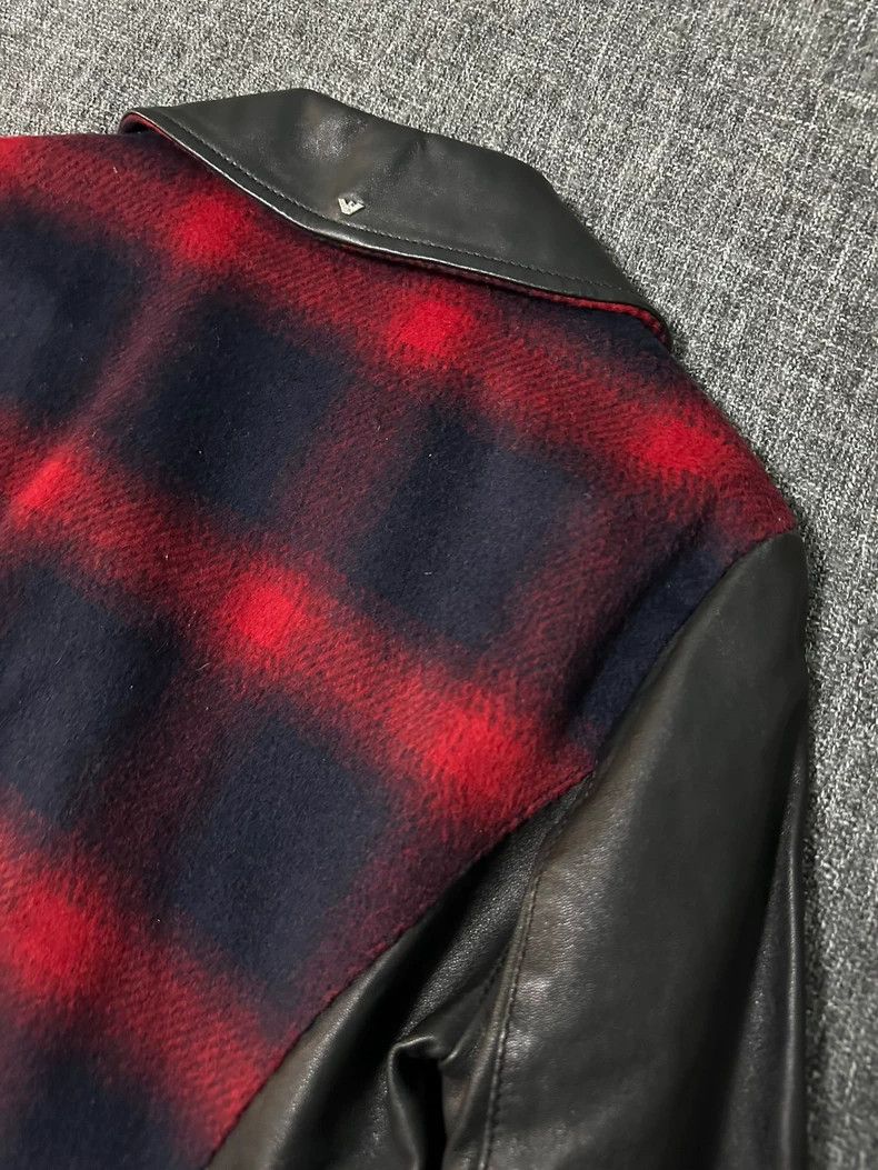 Emporio Armani Armani Jeans Leather and Wool Jacket Size US M / EU 48-50 / 2 - 6 Thumbnail