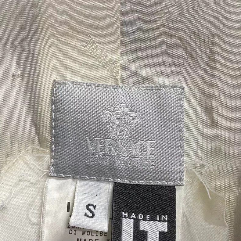 Versace Colorful Floral Logo Coat in Size S