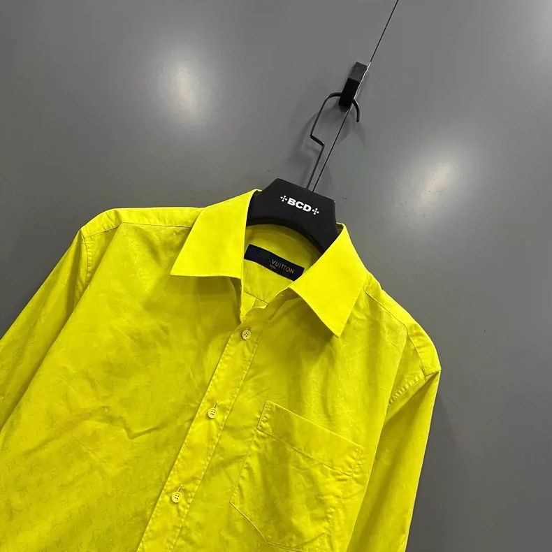 Louis Vuitton Louis Vuitton Yellow Long Sleeve Shirt M Size Size US M / EU 48-50 / 2 - 2 Thumbnail