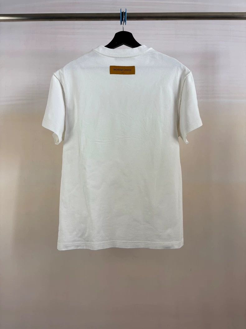 Louis Vuitton Louis Vuitton White Green Embroidered Short Sleeve Shirt Size US S / EU 44-46 / 1 - 2 Thumbnail