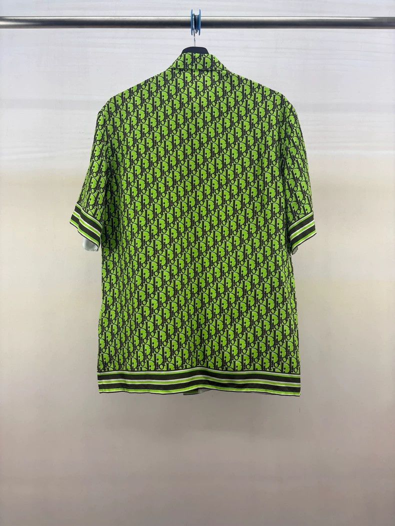 Dior Dior Green Silk Short Sleeve Shirt Size US M / EU 48-50 / 2 - 2 Thumbnail