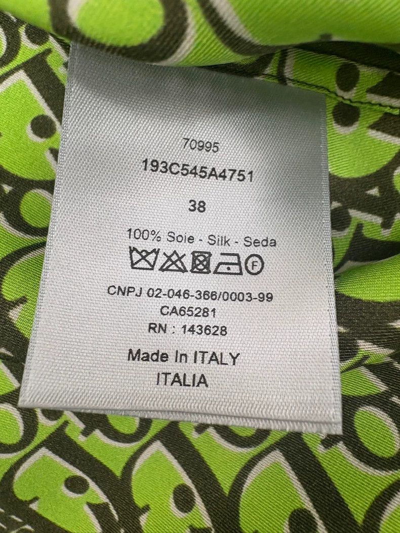 Dior Dior Green Silk Short Sleeve Shirt Size US M / EU 48-50 / 2 - 6 Thumbnail