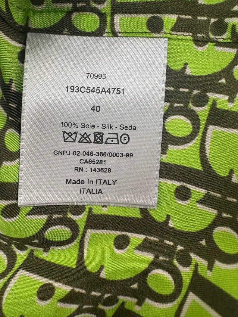 Dior Dior Green Silk Short Sleeve Shirt Size US M / EU 48-50 / 2 - 7 Thumbnail