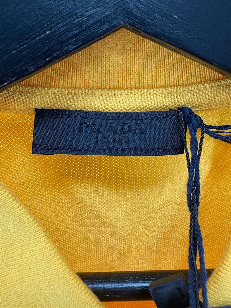 Prada Prada Yellow Short Sleeve Logo Polo Shirt Size US M / EU 48-50 / 2 - 7 Thumbnail