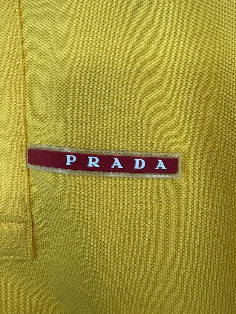 Prada Prada Yellow Short Sleeve Logo Polo Shirt Size US M / EU 48-50 / 2 - 3 Thumbnail
