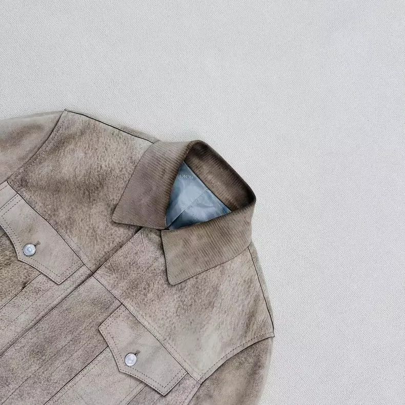 Dior Dior Suede Work Jacket Size 48 Size US L / EU 52-54 / 3 - 3 Thumbnail