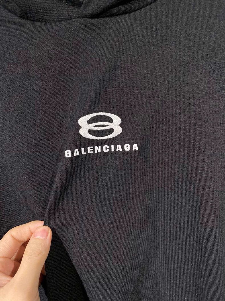 Balenciaga Balenciaga Black Long Sleeve Hoodie Shirt Size US M / EU 48-50 / 2 - 3 Thumbnail