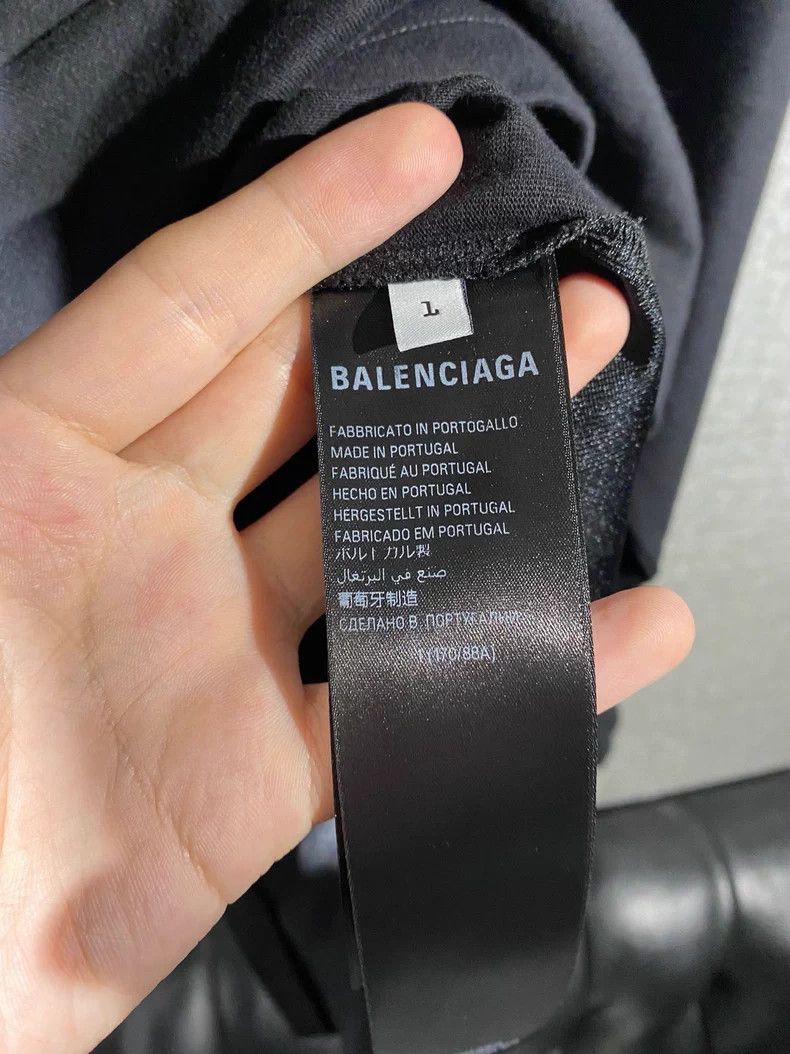 Balenciaga Balenciaga Black Long Sleeve Hoodie Shirt Size US M / EU 48-50 / 2 - 8 Thumbnail