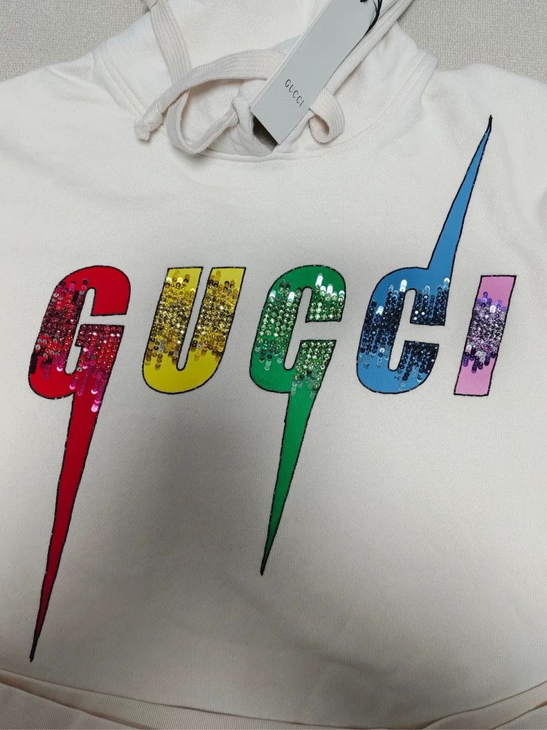 Gucci Gucci Lightning Logo Classic Hooded Sweatshirt Size US L / EU 52-54 / 3 - 4 Thumbnail