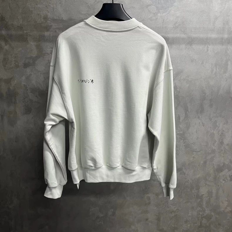 Balenciaga Balenciaga White Logo Printed Crewneck Sweatshirt Size US S / EU 44-46 / 1 - 3 Thumbnail