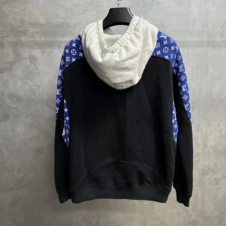 Louis Vuitton Louis Vuitton White Hoodie with Blue Details Size US XL / EU 56 / 4 - 2 Thumbnail