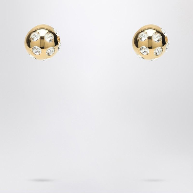 Jacquemus Jacquemus Square Round Earrings With Rhinestones Size ONE SIZE - 2 Thumbnail