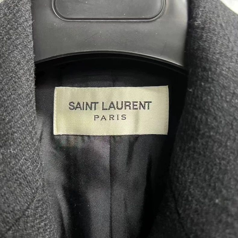 Saint Laurent Paris Black Double-Breasted Saint Laurent Coat Size US S / EU 44-46 / 1 - 3 Thumbnail
