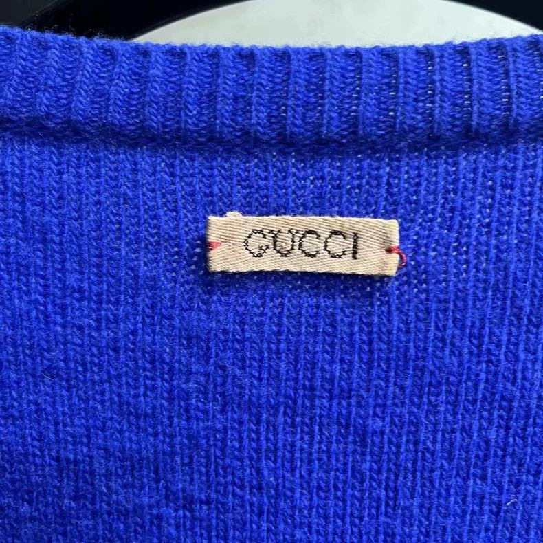 Gucci Gucci Blue Logo Stripe Knit Sweater Size US S / EU 44-46 / 1 - 5 Thumbnail