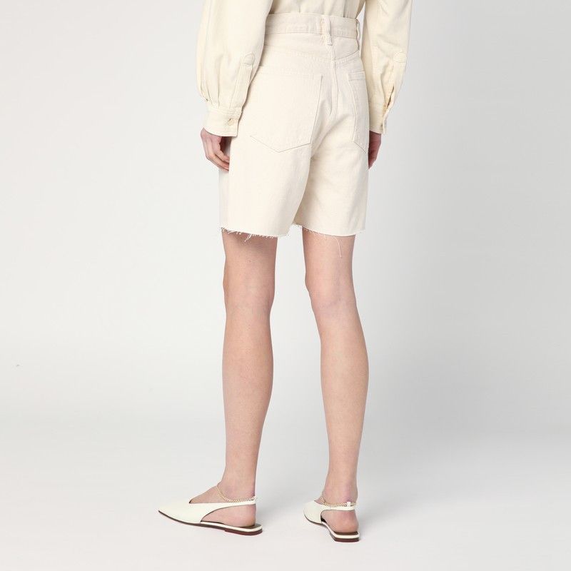 Frame Frame Butter-Coloured Denim Bermuda Shorts Size 25" / US 0 / IT 36 - 2 Thumbnail