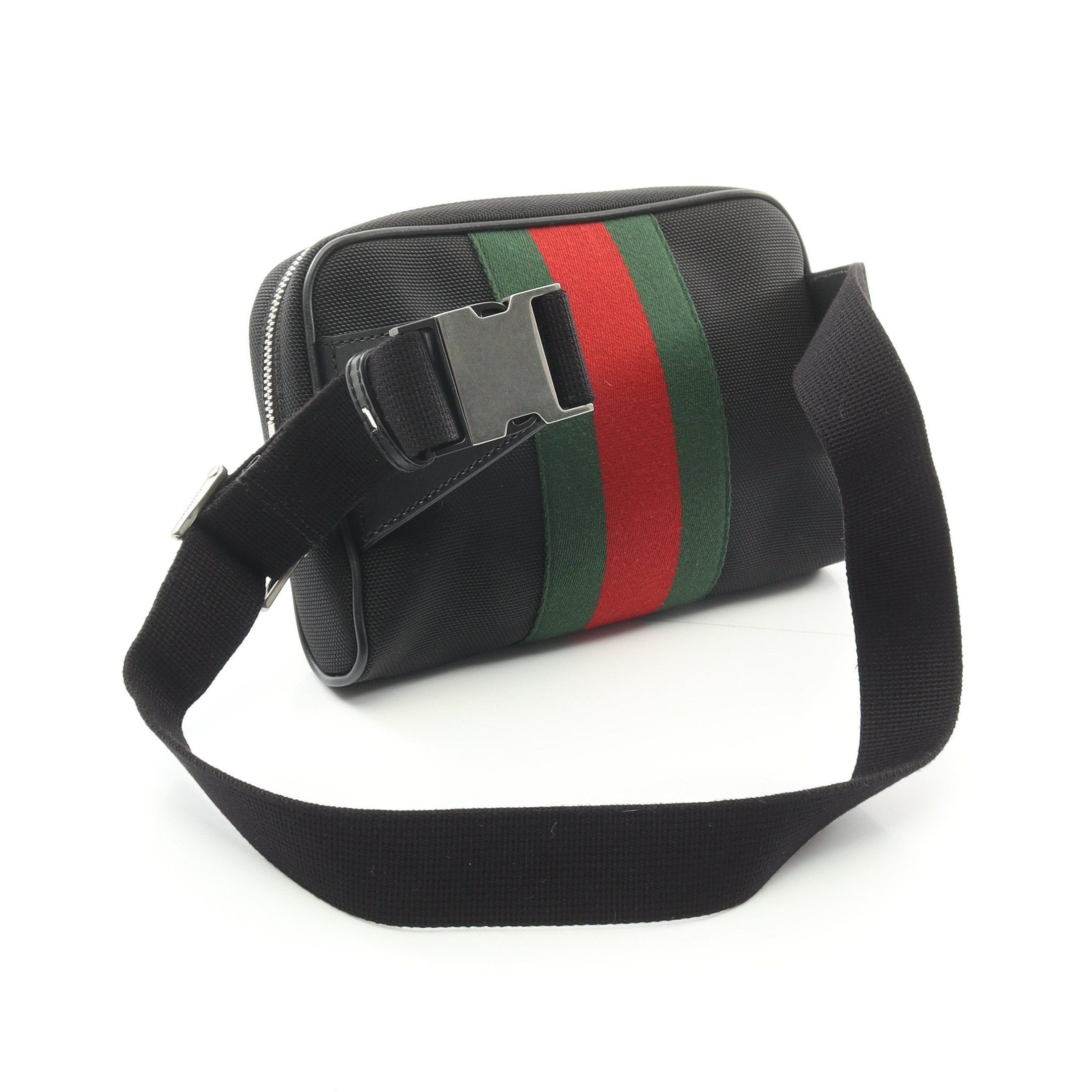 Gucci Gucci Sherry Line Body Bag Waist Nylon Canvas Leather Black Multicolor Size ONE SIZE - 2 Thumbnail