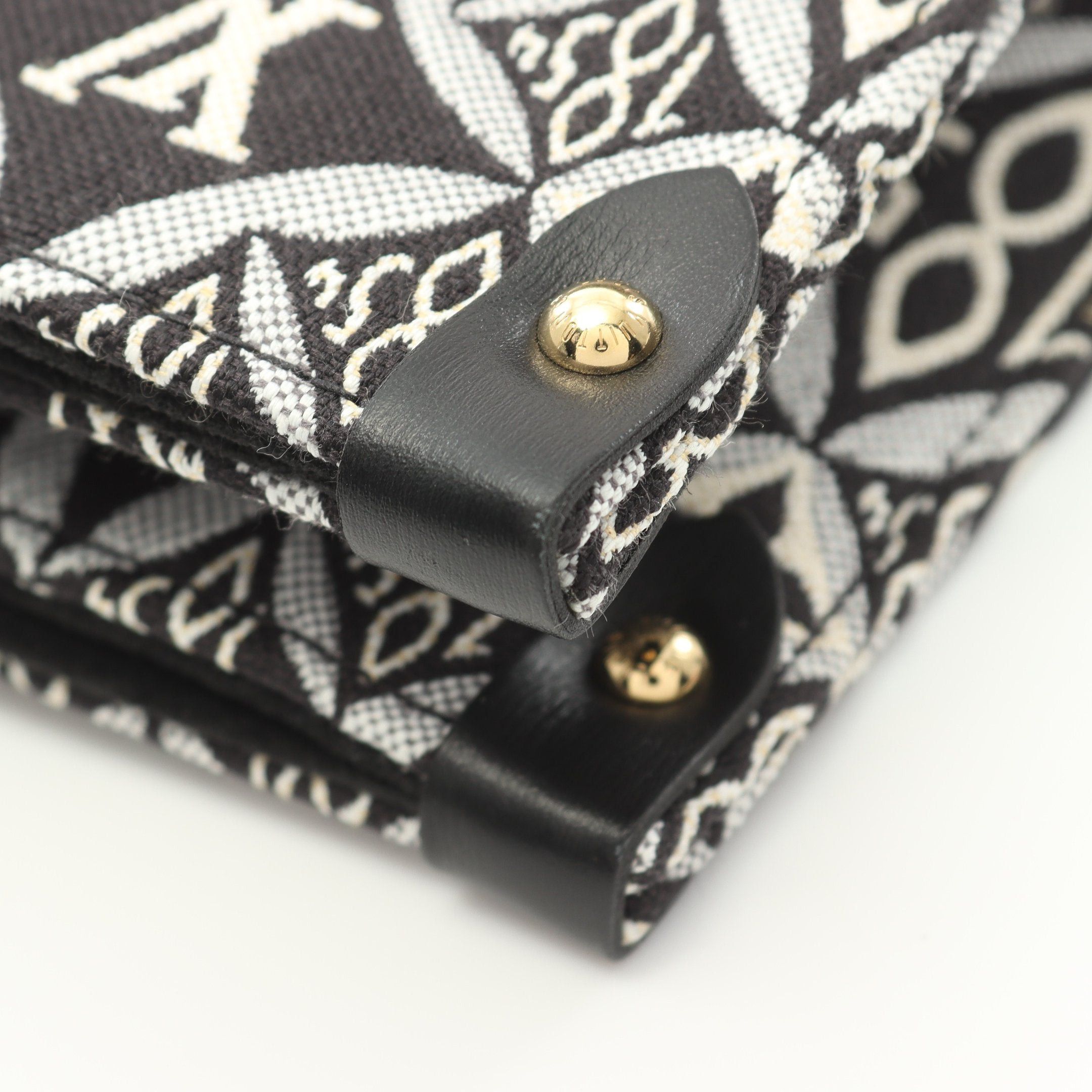 Louis Vuitton Louis Vuitton On-The-Go Gm Since 1854 Monogram Jacquard Shoulder Bag Tote Canvas Leather Gray Black Size ONE SIZE - 8 Thumbnail