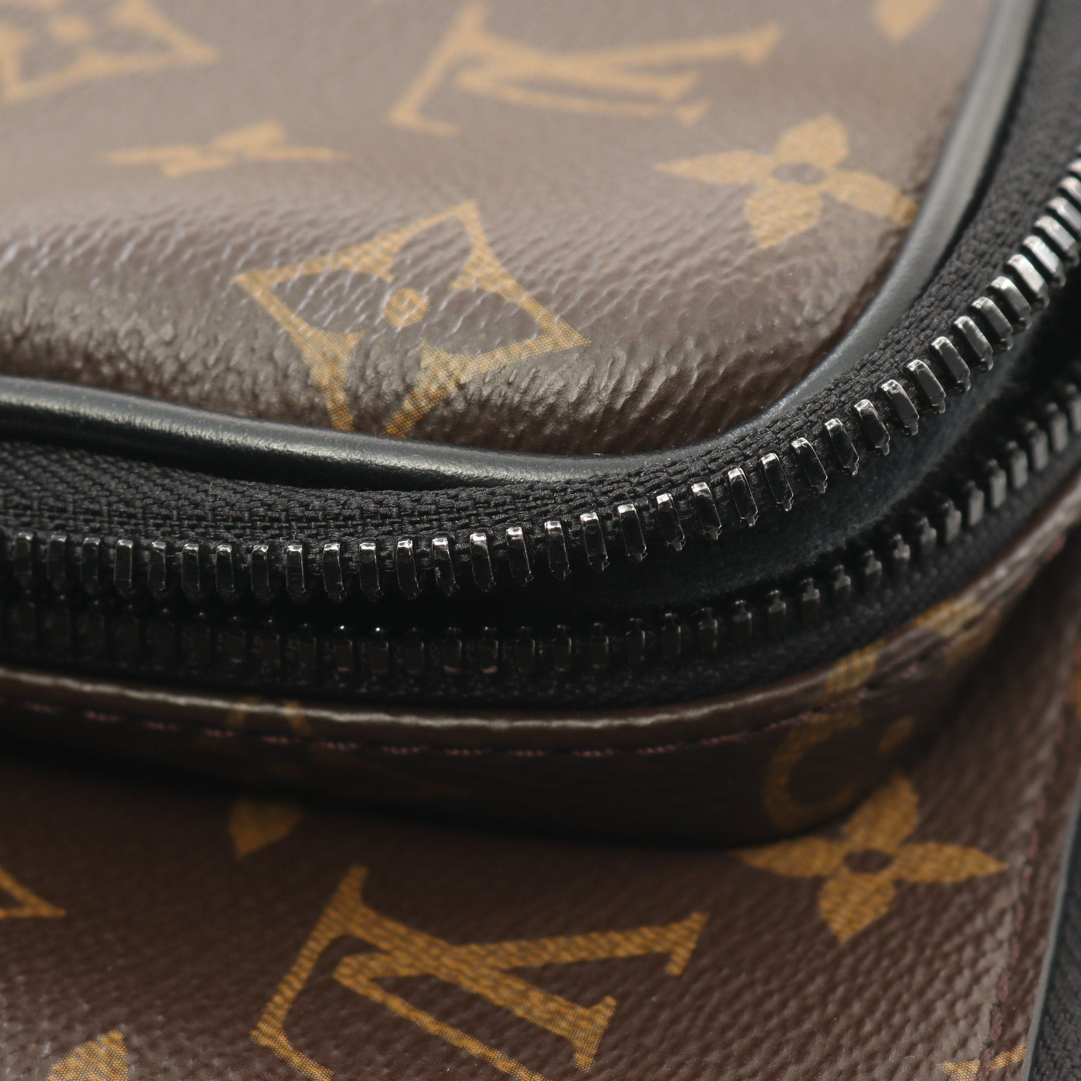 Louis Vuitton Louis Vuitton Christopher Bum Bag Monogram Macassar Body Waist Leather Brown Black Size ONE SIZE - 7 Thumbnail