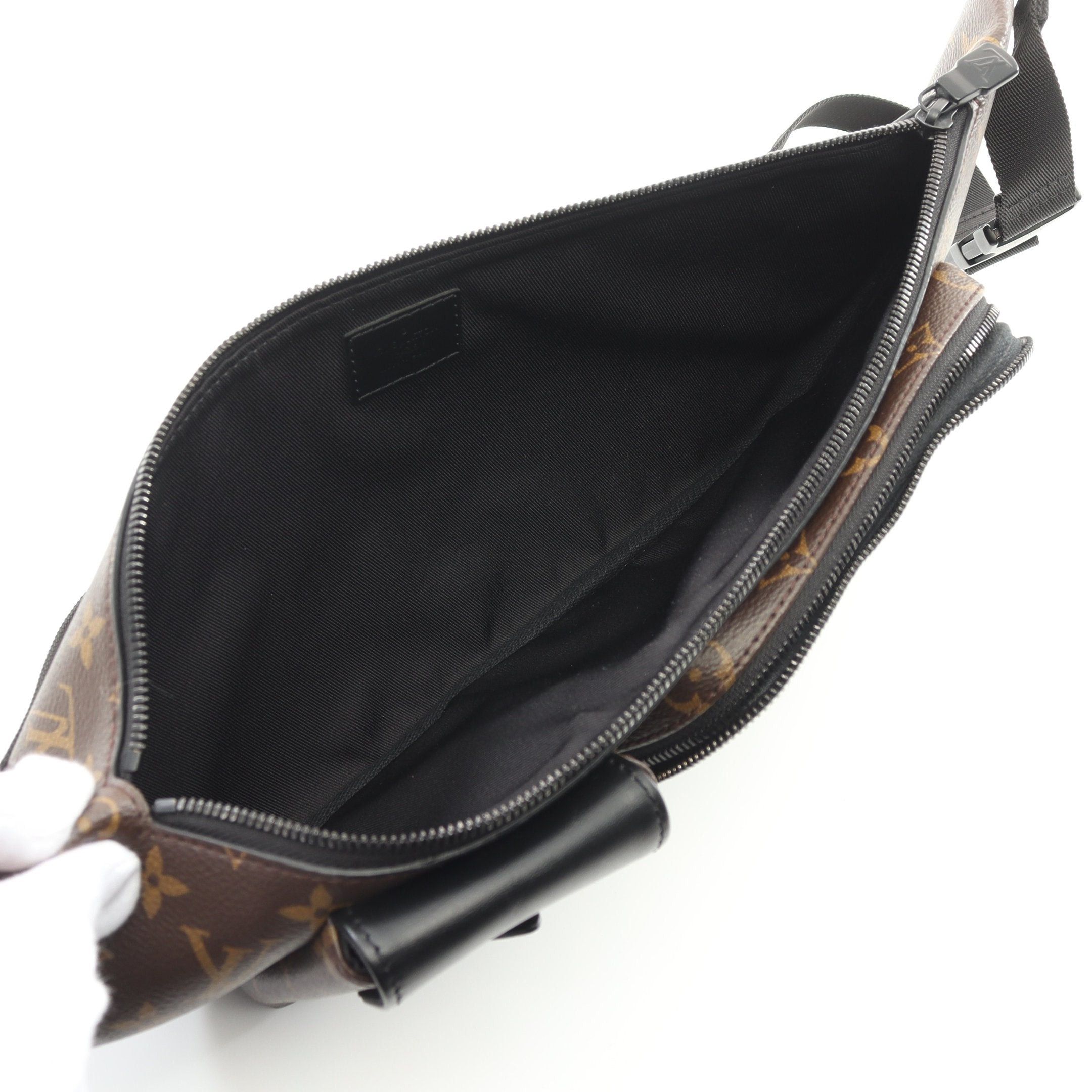 Louis Vuitton Louis Vuitton Christopher Bum Bag Monogram Macassar Body Waist Leather Brown Black Size ONE SIZE - 3 Thumbnail