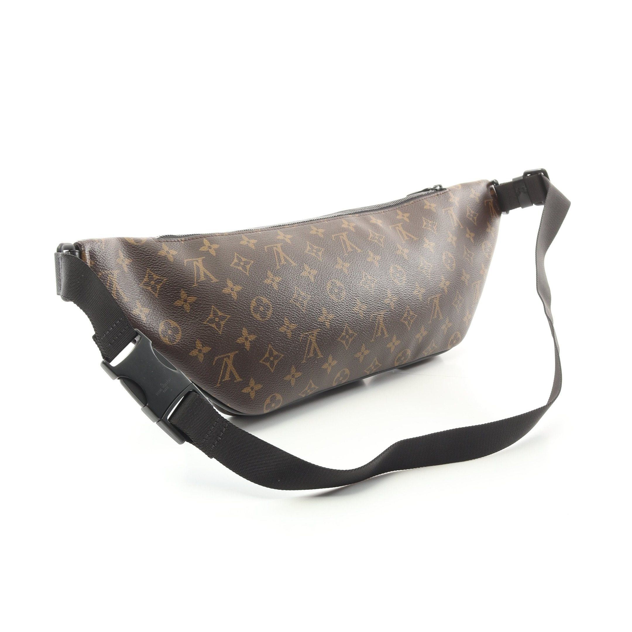 Louis Vuitton Louis Vuitton Christopher Bum Bag Monogram Macassar Body Waist Leather Brown Black Size ONE SIZE - 2 Thumbnail