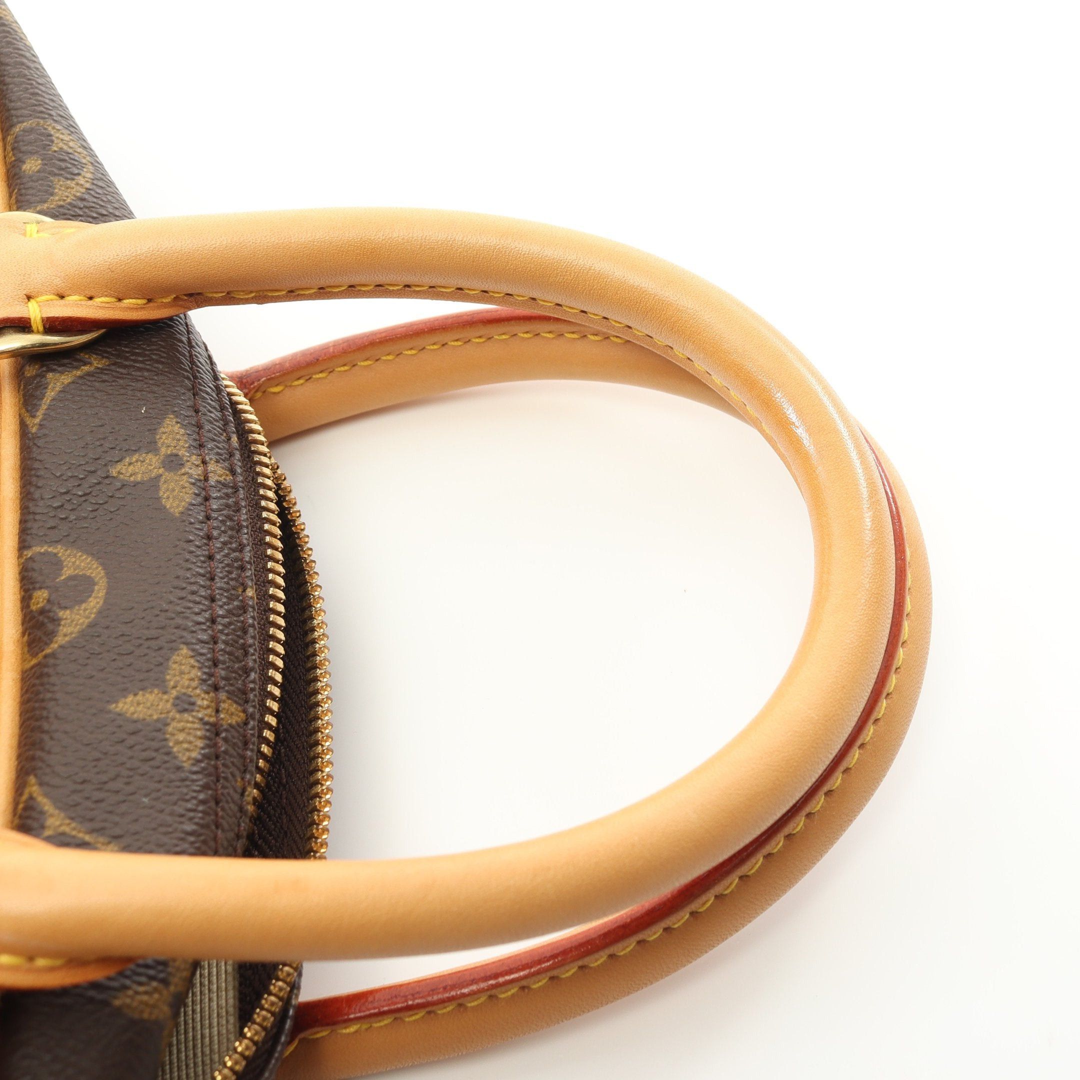 Louis Vuitton Louis Vuitton Deauville Bowling Vanity Monogram Handbag Leather Brown Size ONE SIZE - 6 Thumbnail
