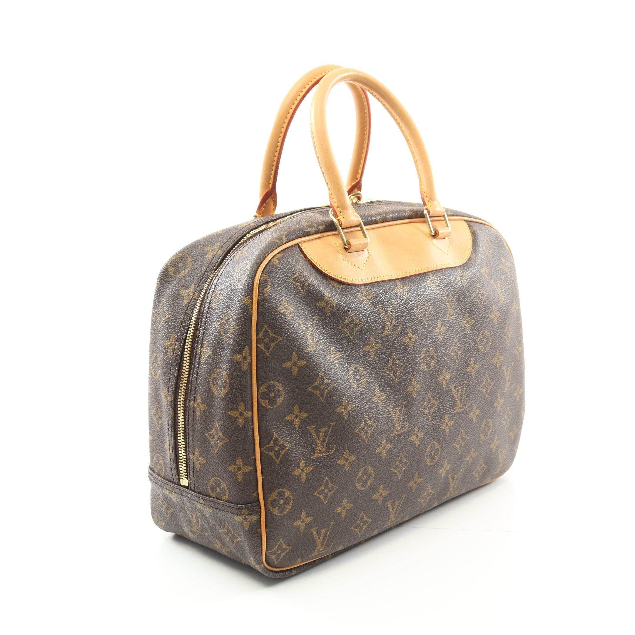 Louis Vuitton Louis Vuitton Deauville Bowling Vanity Monogram Handbag Leather Brown Size ONE SIZE - 2 Thumbnail