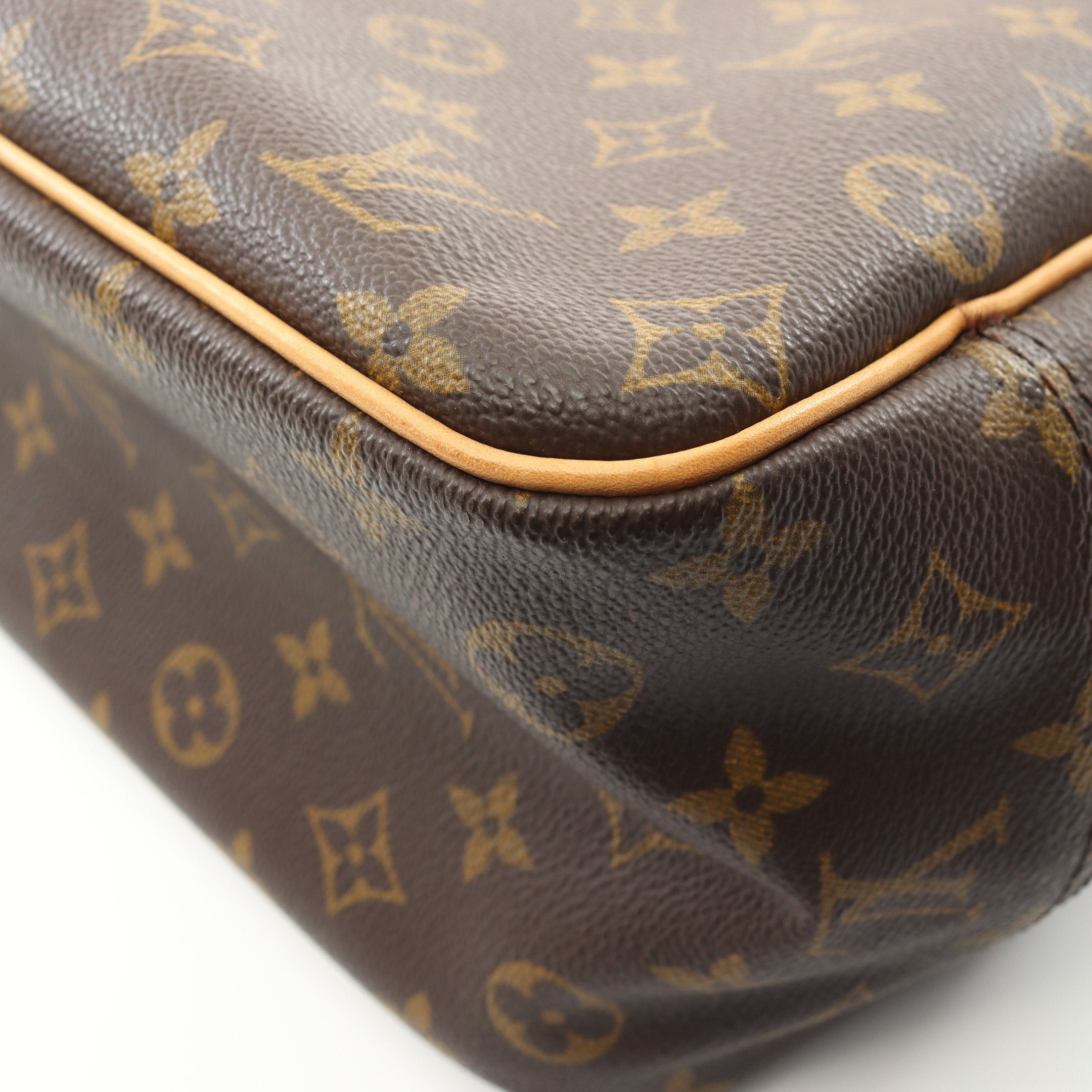Louis Vuitton Louis Vuitton Deauville Bowling Vanity Monogram Handbag Leather Brown Size ONE SIZE - 7 Thumbnail