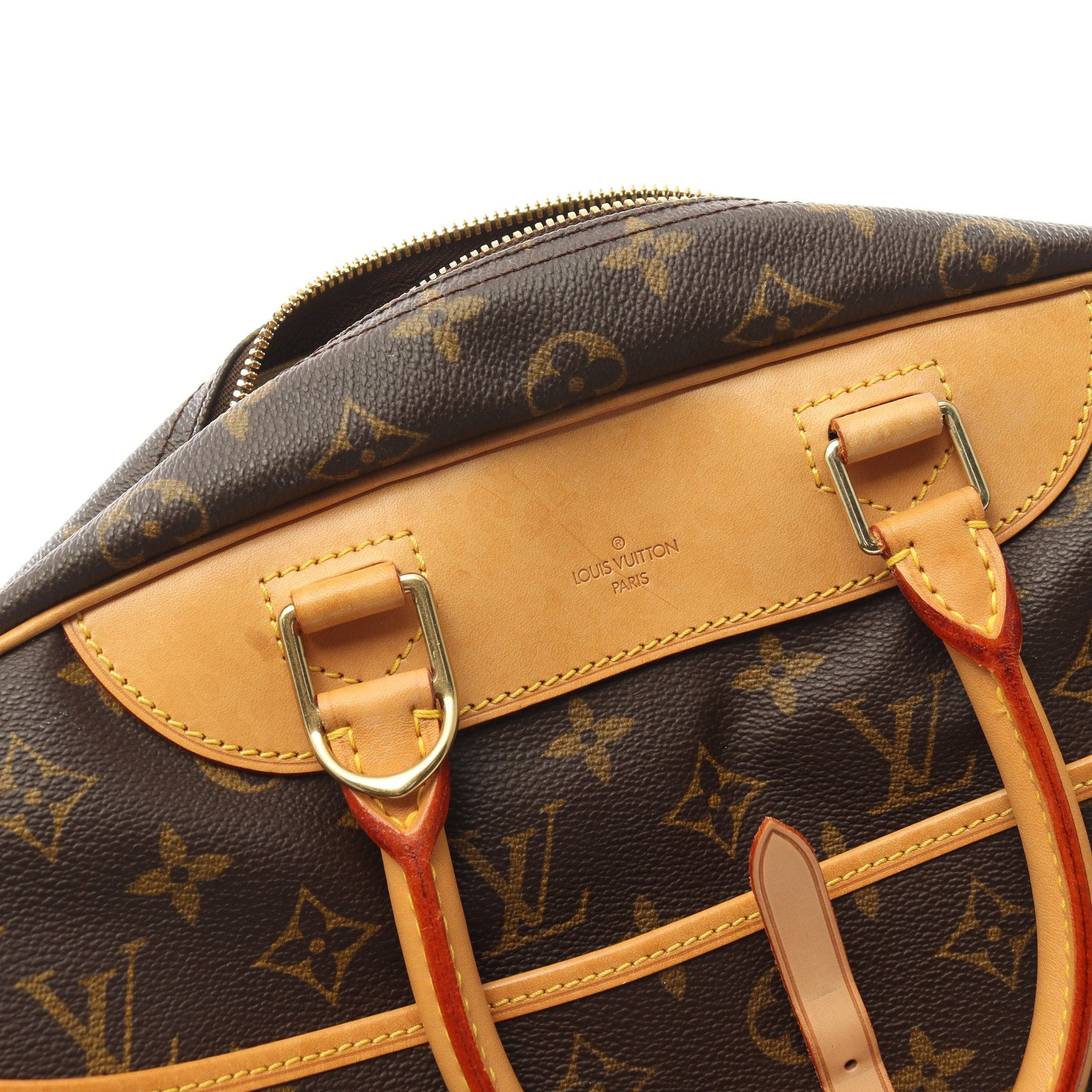 Louis Vuitton Louis Vuitton Deauville Bowling Vanity Monogram Handbag Leather Brown Size ONE SIZE - 8 Thumbnail