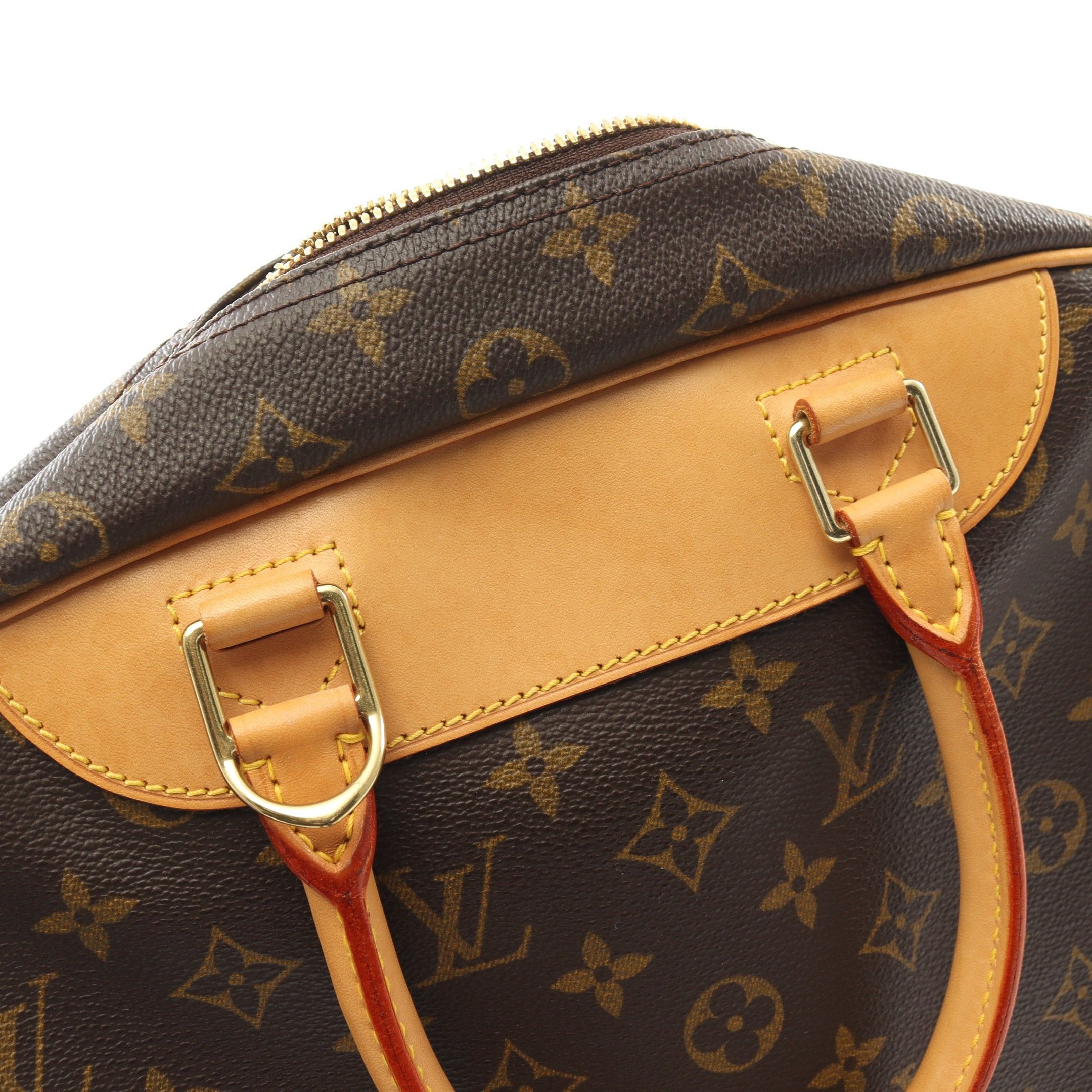 Louis Vuitton Louis Vuitton Deauville Bowling Vanity Monogram Handbag Leather Brown Size ONE SIZE - 9 Thumbnail